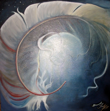 "Feather Fall", Oil Paint on Canvas, 2007